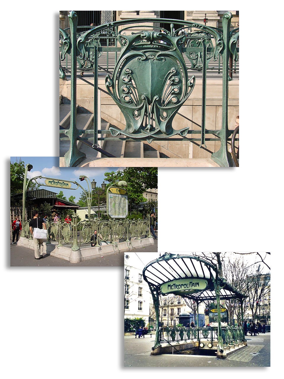 French Original Art Nouveau Paris Metro Shield by Hector Guimard