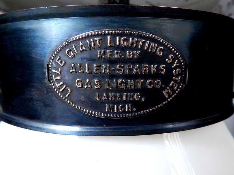 Pair of 1800s Allen-Sparks Electrified Gas Lights