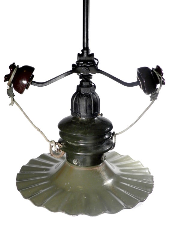 Porcelain Street Lamp - Outrigged Insulators