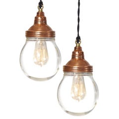 Benjamin Copper Explosion Proof Lamps - Matching pair.