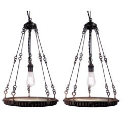 Finned Cast Iron Industrial Ring Chandeliers