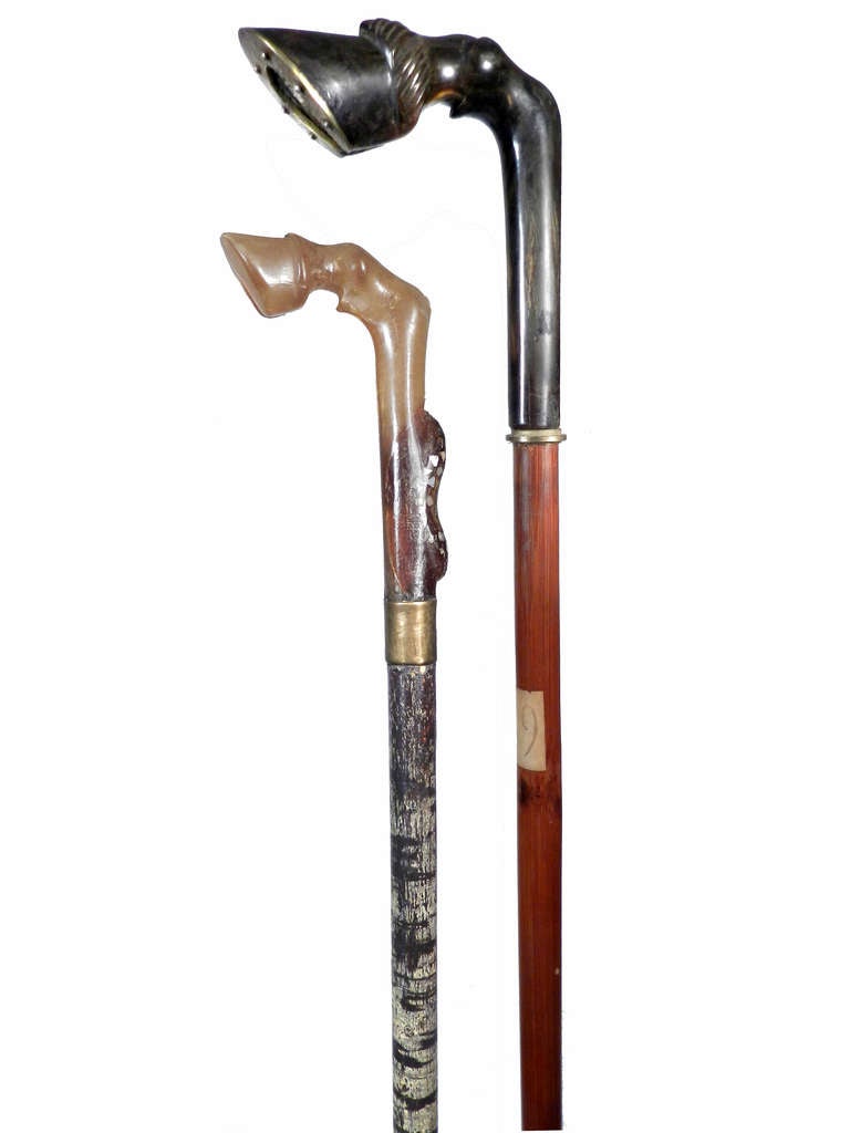 Pair of Horse Hoof Walking Sticks