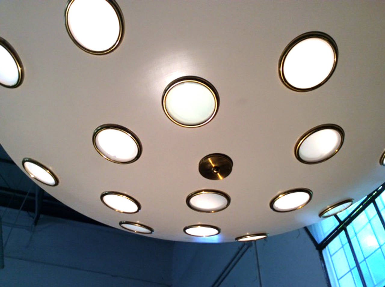 Mid Century Porthole Chandelier