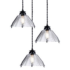 Clear Snap-In Shade Industrial Pendant Lamp
