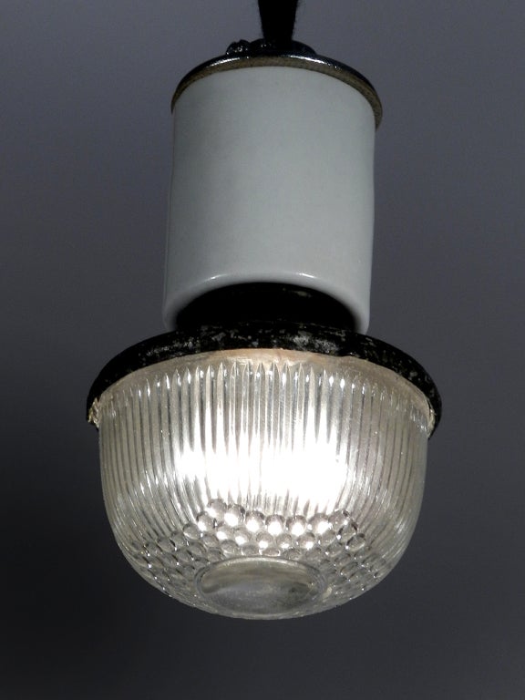 20th Century 24 Mini Holophane lamps