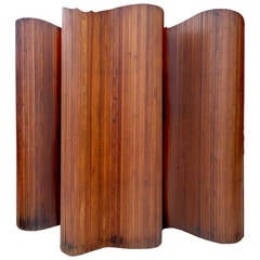 Einzigartiger französischer Tambour-Raumteiler aus Holz