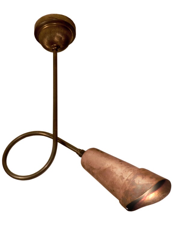 Mid-20th Century Collection of Early Copper Trumpet Lamps