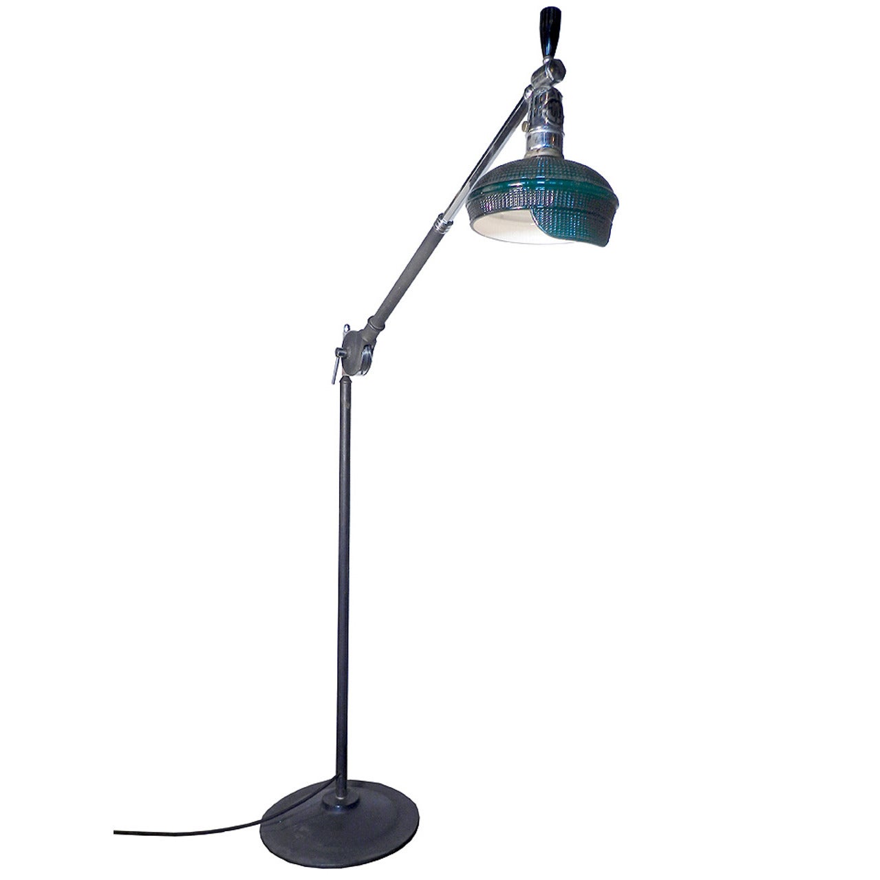 Telescoping Swing Arm Dentist's Floor Lamp