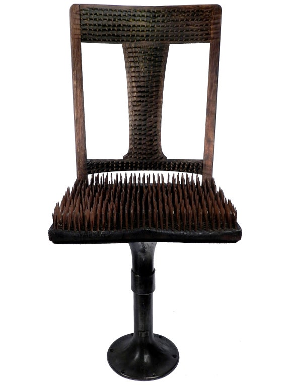 chair with nails