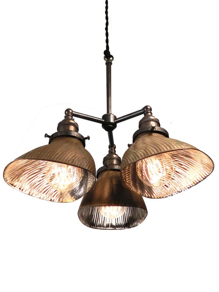American Mini Triple Mercery Glass Chandelier
