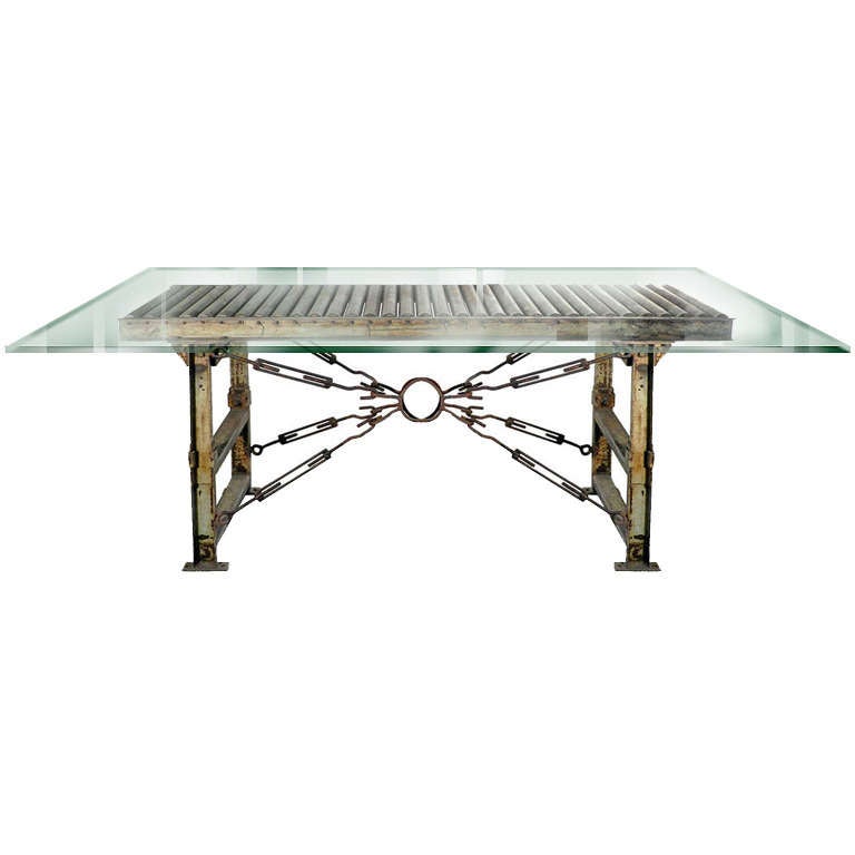 Unique Sculptural Industrial Table