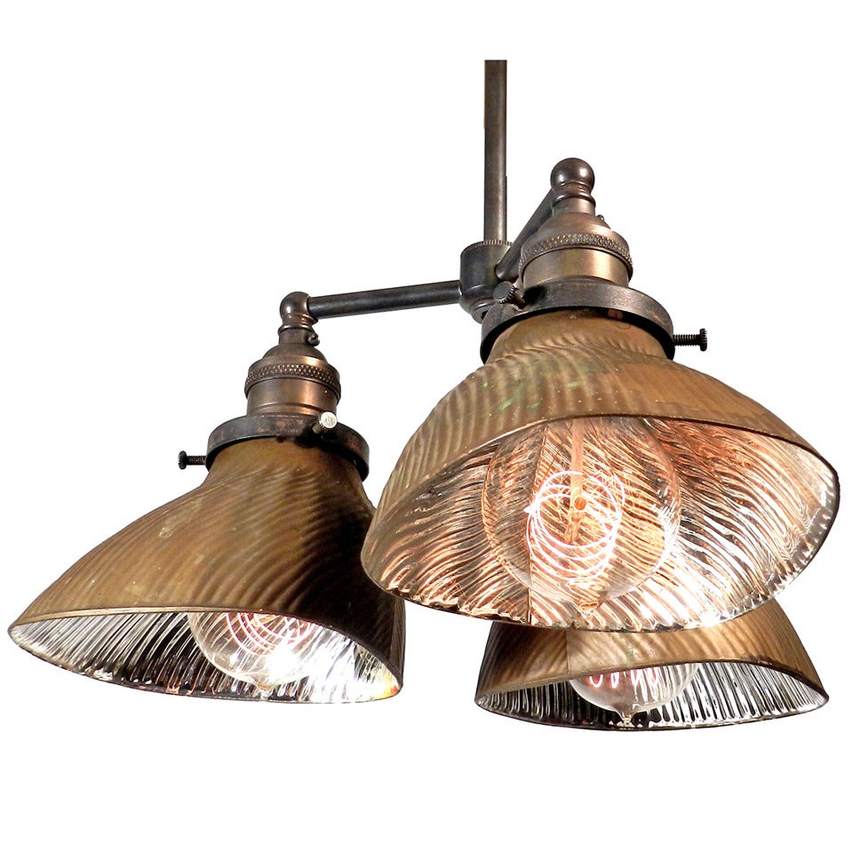 Mini Triple Mercery Glass Chandelier