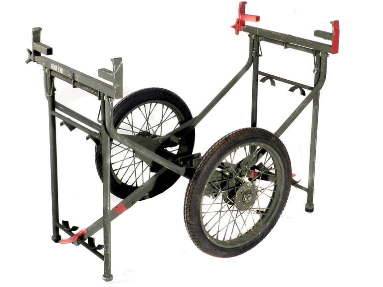 WWII Wheeled Litter Carrier Table Base at 1stdibs