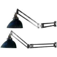 Used Rare Burton Articulated Wall Lamps - Matching Pair