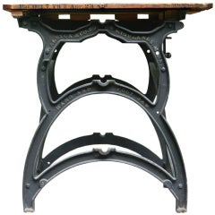 Antique Original 1800s Industrial Table