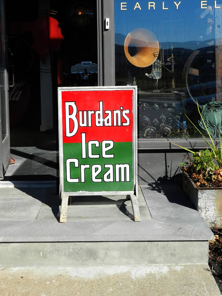 Floor Standing Porcelain Ice Cream Sign