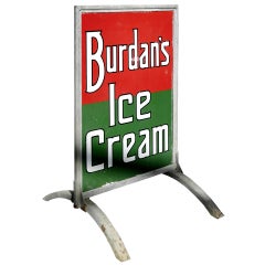 Floor Standing Porcelain Ice Cream Sign