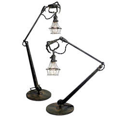 Vintage Articulated Hand Table Lamps