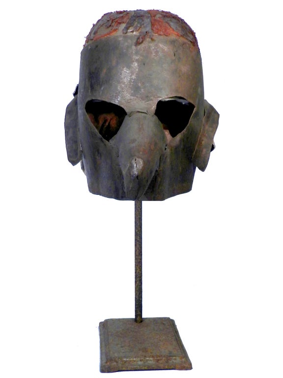 Unknown Early Primitive Metal and Leather Mask
