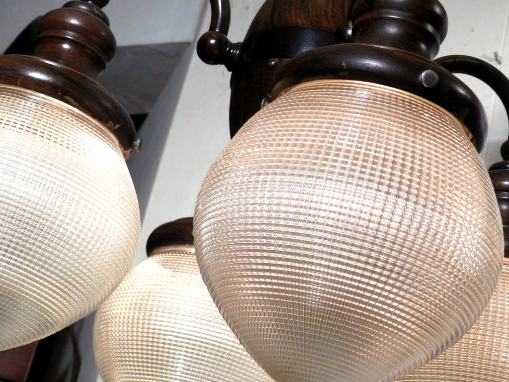These lamps are very hard to come by and this example is an untouched original. You just don't find them like this. It's factory original wood grain finish is the best I've seen. The finish is almost all there with some expected wear. All we did was