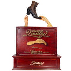 Antique Animated High Button Shoe Advertising Display