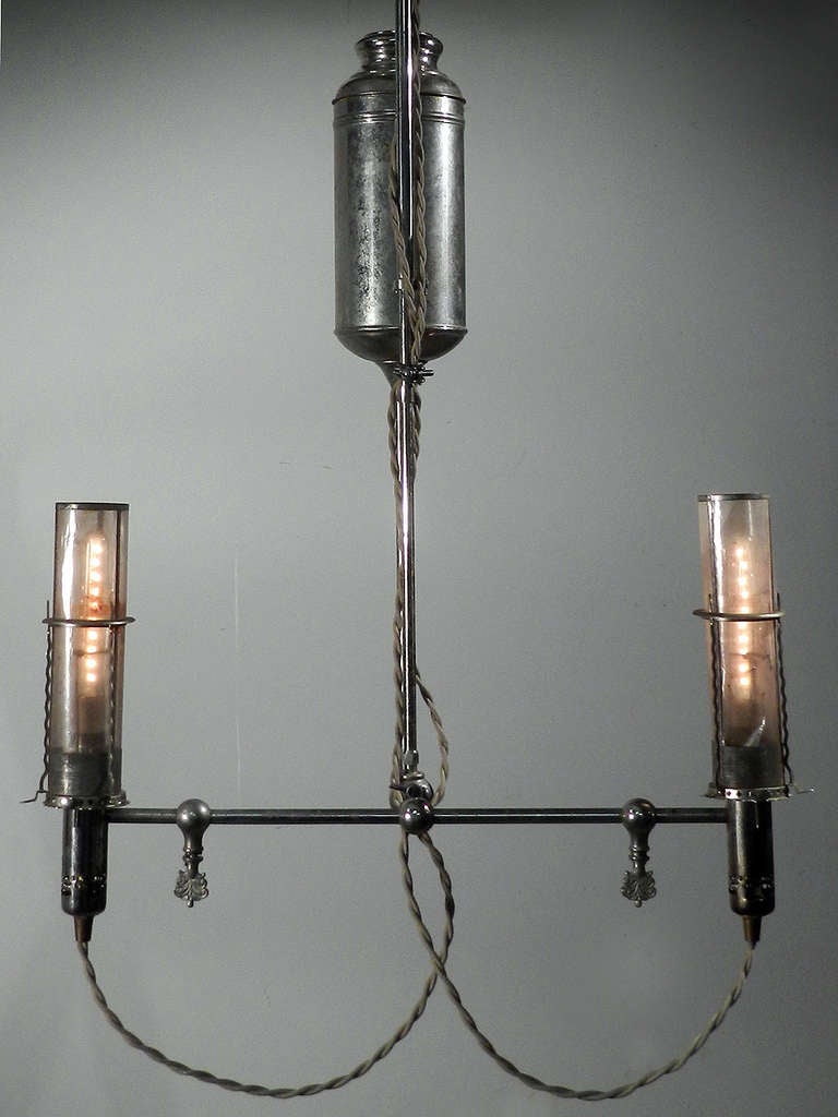 Industrial Rare Welsbach Hydro-Carbon Chandelier - Electrified