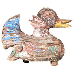 Antique Early Carnival Wood Duck