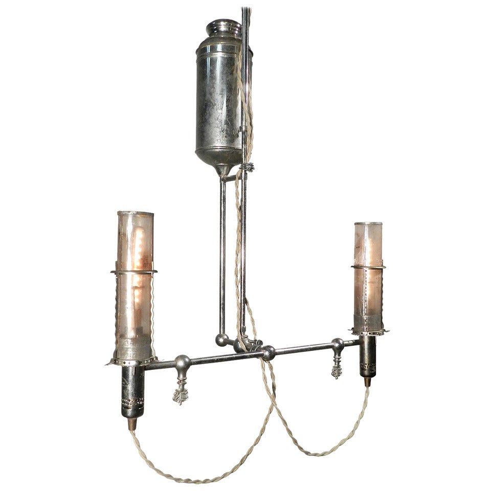 Rare Welsbach Hydro-Carbon Chandelier - Electrified