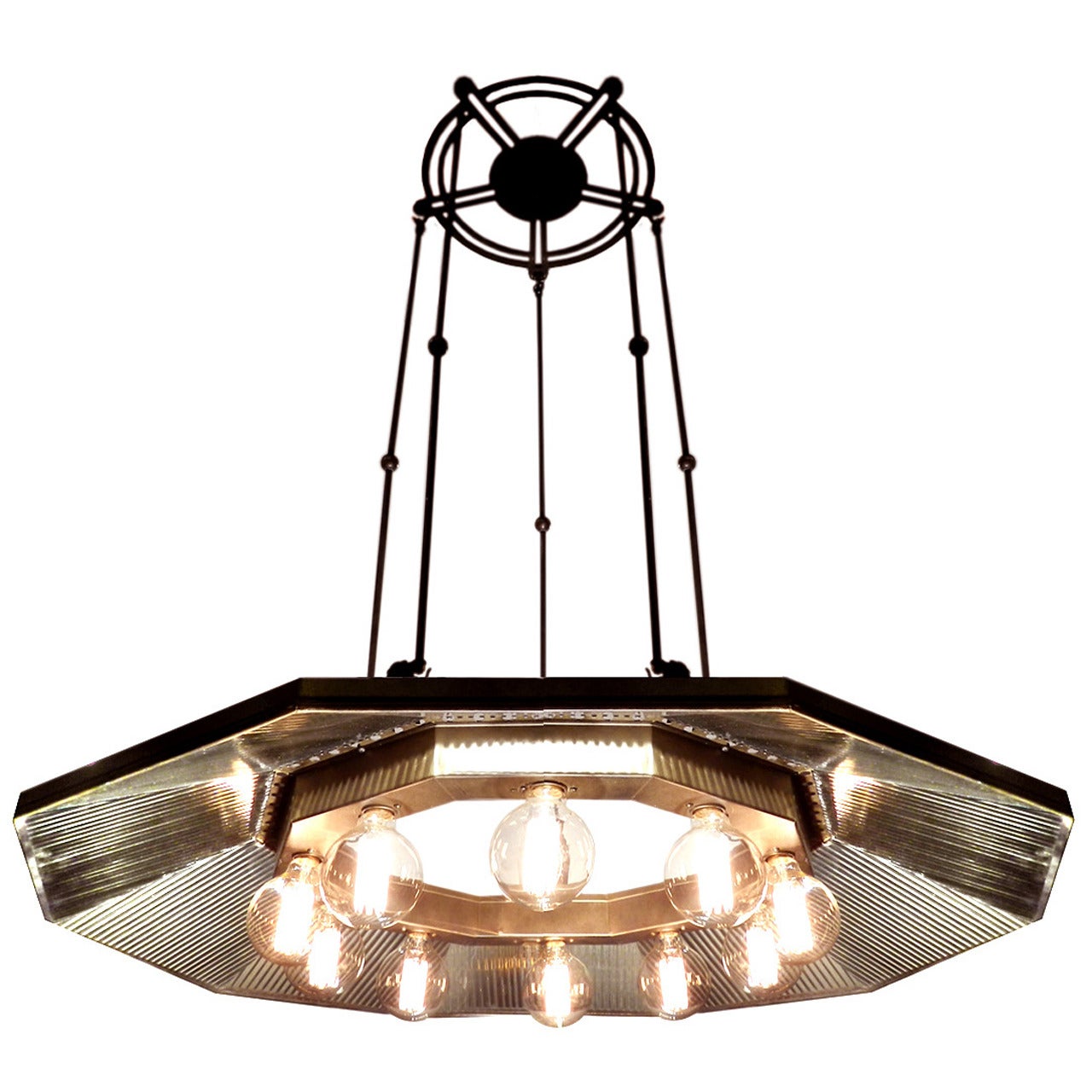 Super Rare I. P. Frink, Ten-Light Chandelier