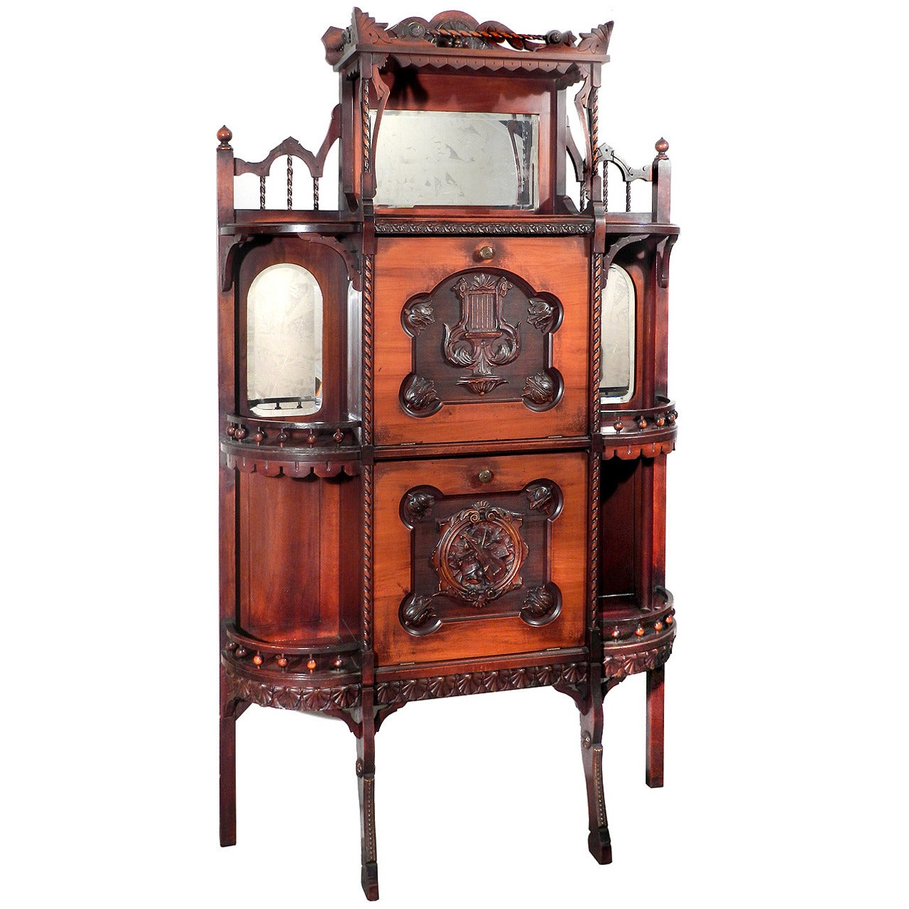 Unique Eastlake Sheet Music Cabinet