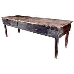 Large Well Worn Farm and Work Table