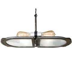 Small Double-Plate Frosted Glass Pendent