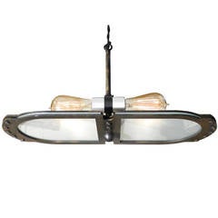 Small Double-Plate Frosted Glass Pendent 9