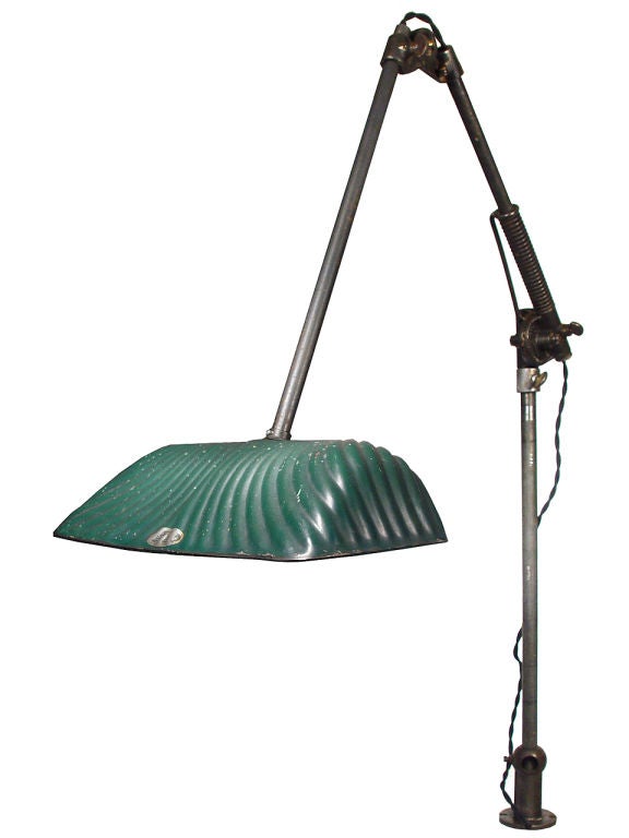 Rare Industrial Articulated Wall/Desk Lamp
