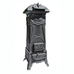 Antique Cast Iron Art Nouveau Parlor Stove