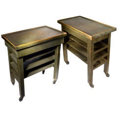 Matching Pair of Wood Machine Shop Tables