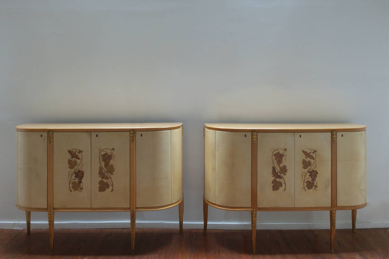 Modern Pair of Credenzas by Giovanni Gariboldi For Sale
