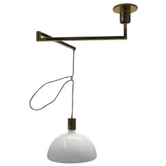 A rare gold plated AM/AS ceiling light fixture by Albini, Helg, Piva