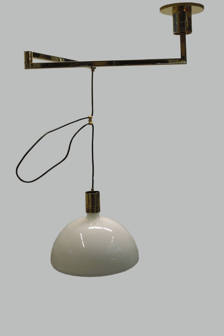 A rare gold plated AM/AS ceiling light fixture by Albini, Helg, Piva