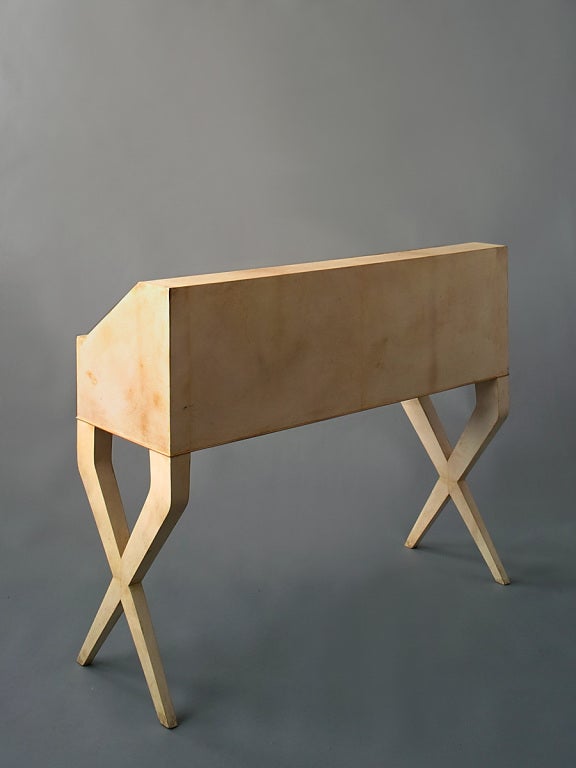 Mid-20th Century A Parchment Secretaire By Gio Ponti