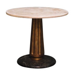 A Milanese Onyx And Giltwood Occasional Table