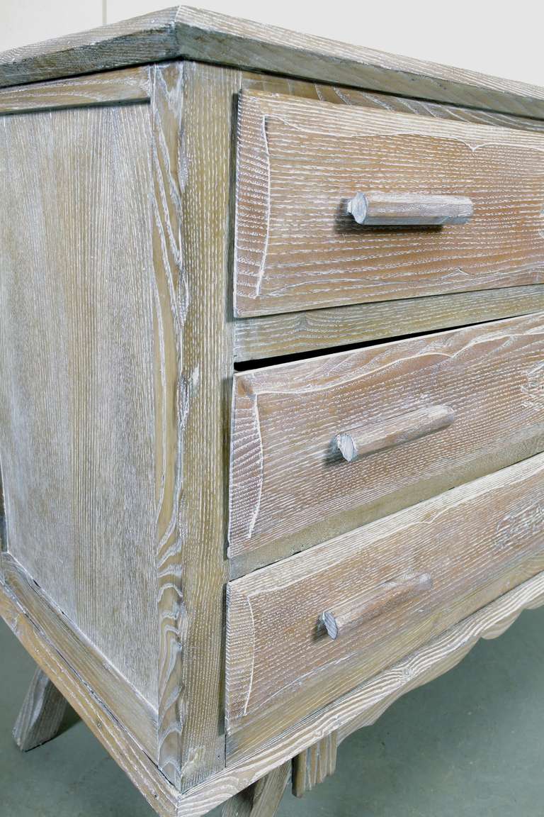Italian Carved Oak Art Deco Chest of Drawers 2