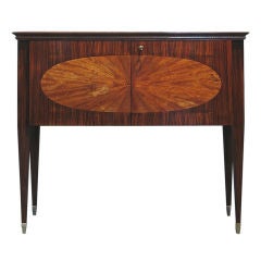 A Milanese rosewood and teak cabinet