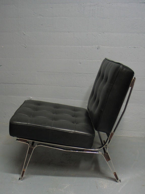Steel A pair of Cassina 856 lounge chairs by Ico Parisi