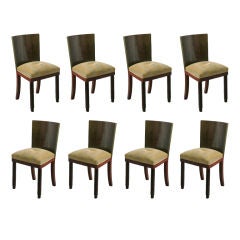 A set of eight rosewood and buxus chairs by Gino Levi Montalcini