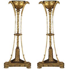 A Pair Of Torchéres Possibly By James Del Vecchio