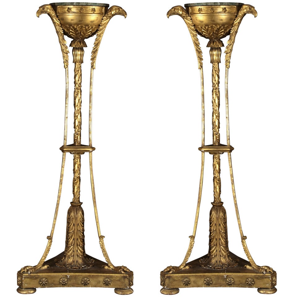 A Pair Of Torchéres Possibly By James Del Vecchio For Sale
