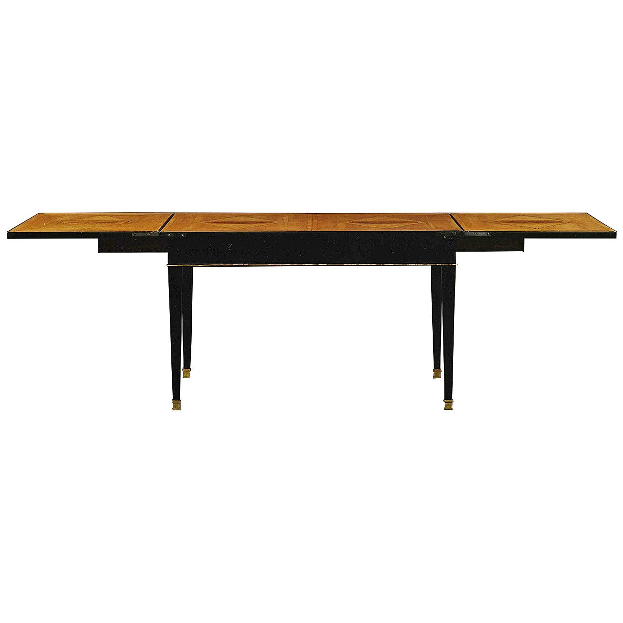 Unusual Ebonised and Cherry Wood Extending Table Attributed to J.G. Hiltl For Sale