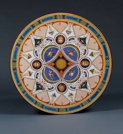 A Polychrome Table-Top Designed By Hittorff With Its Original Table Base