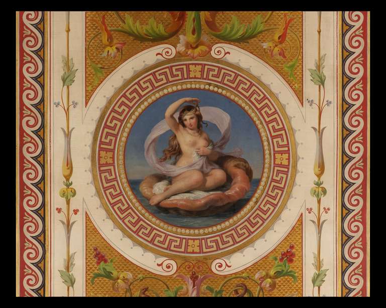 English A Painted Panel, Probably Crace for the 1851 London Great Exhibition For Sale